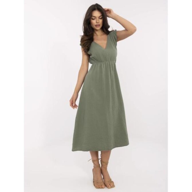 Khaki letní mušelínové šaty Khaki, Univerzální