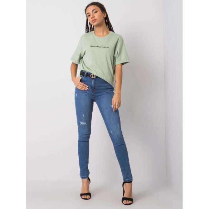 Dámské džíny s rozpáranými nohavicemi Alyssa RUE PARIS modré Námořnická modrá, 27