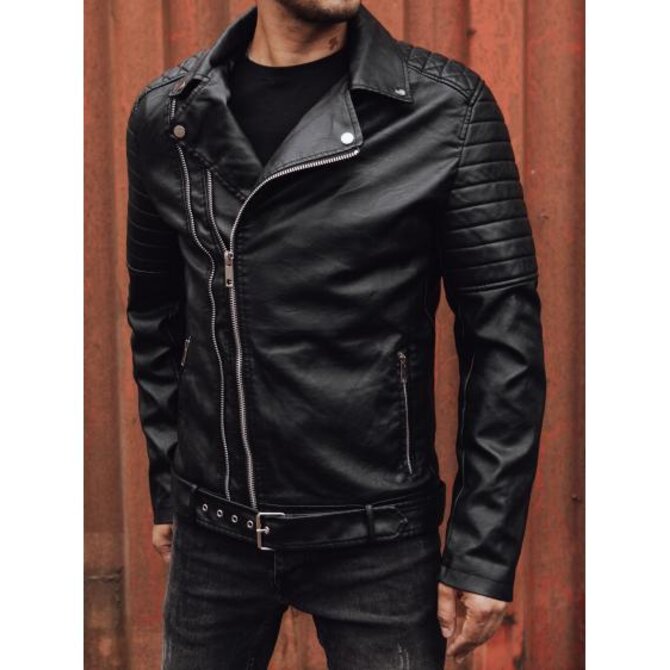 Pánská koženková bunda SOMA černá Černá, XXL