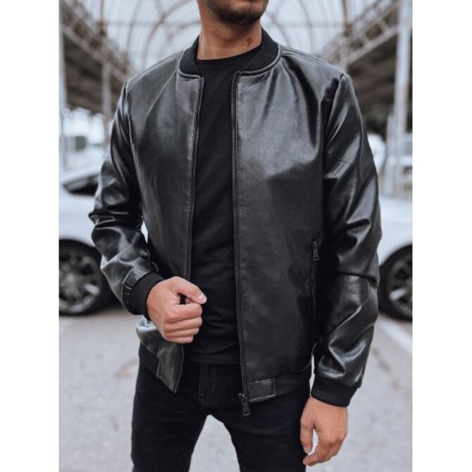 Pánská kožená bunda bomber černá TX4706 Karamelová, XXL