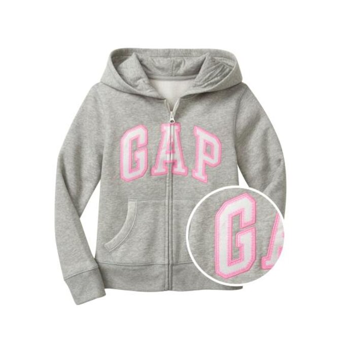Dětská mikina GAP logo zip Šedá, S
