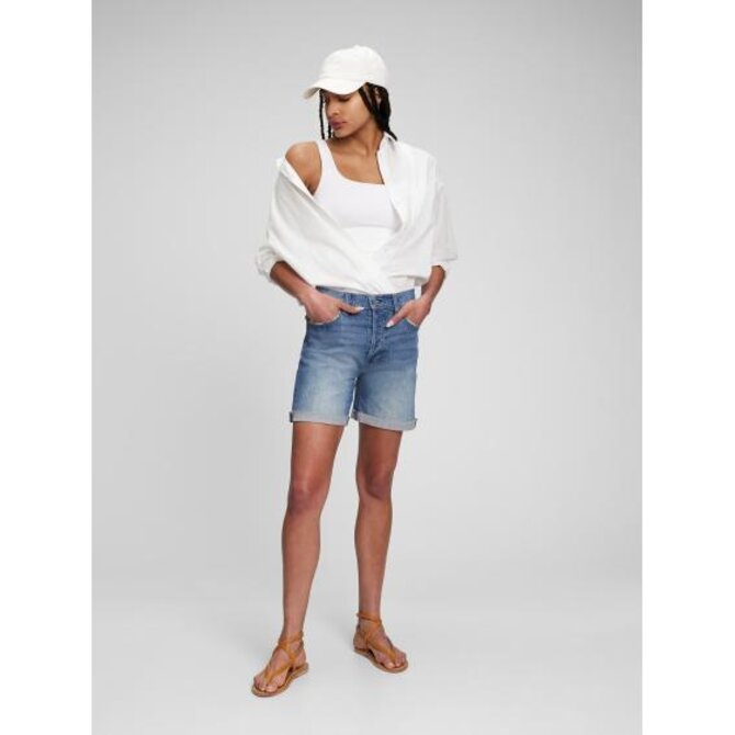 Kraťasy midi high rise Modrá, 24REG