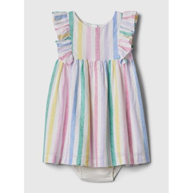 Baby pruhované šaty Vícebarevný, 18-24M