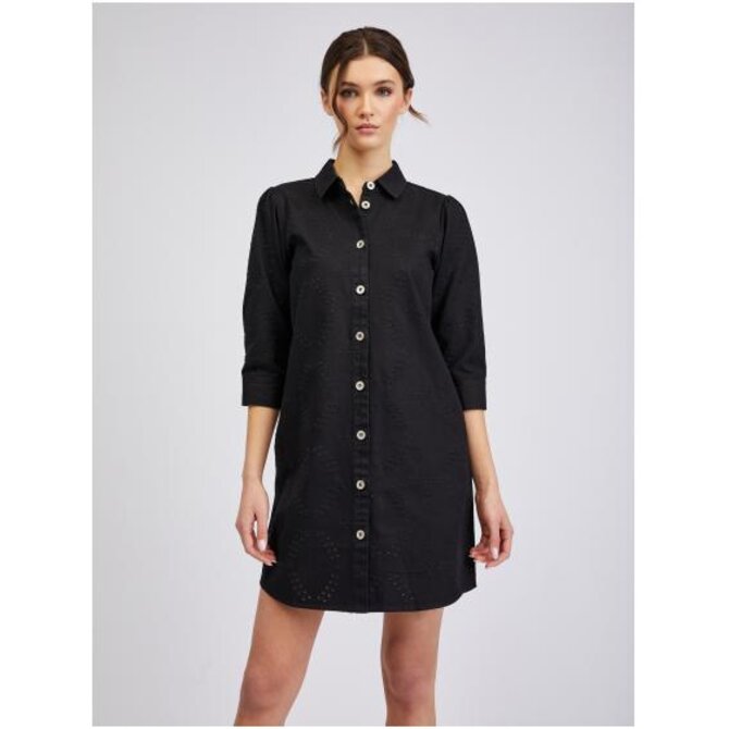 Černé dámské džínové šaty Černá, 34