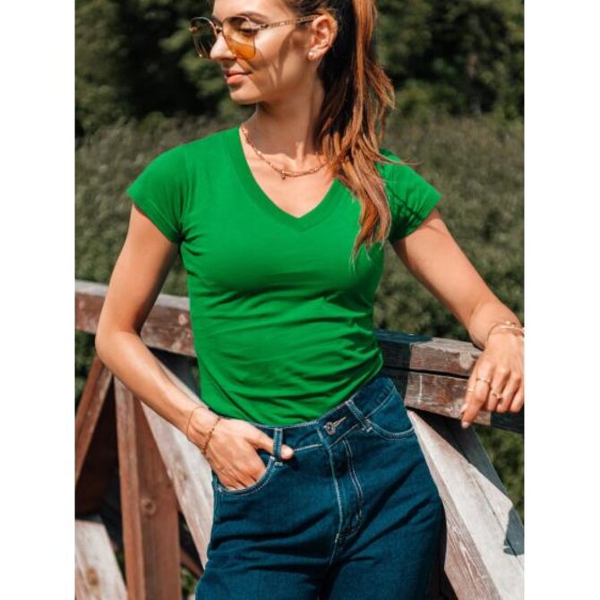 Dámské tričko jednobarevné ULA zelené Zelená, S