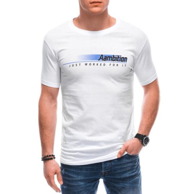 Pánské tričko s potiskem S1799 bílé Bílá, XXL