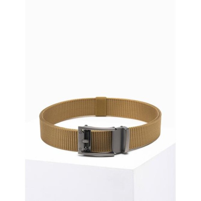 Pánský opasek A827 béžový Béžová, Univerzální, Univerzální cm