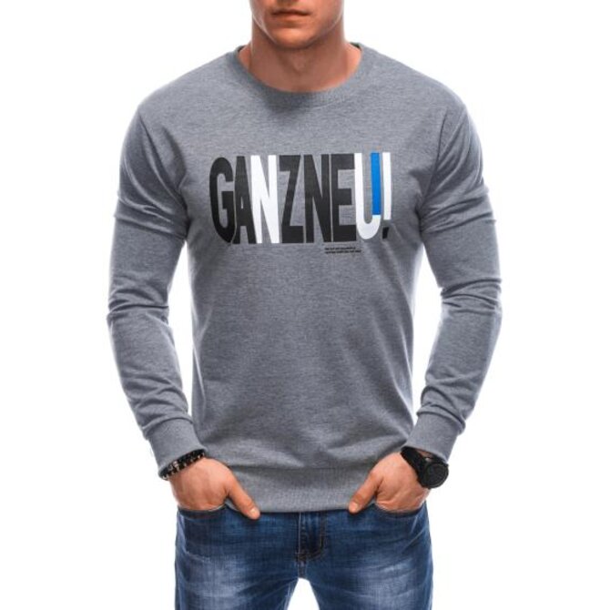 Pánská mikina B1652 šedá Šedá, XXL