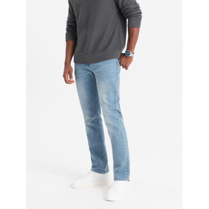 Pánské džínové kalhoty STRAIGHT LEG světle modré Světle modrá, M