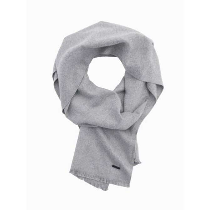 Jednobarevná pánská šála s třásněmi - šedá Šedá, Univerzální