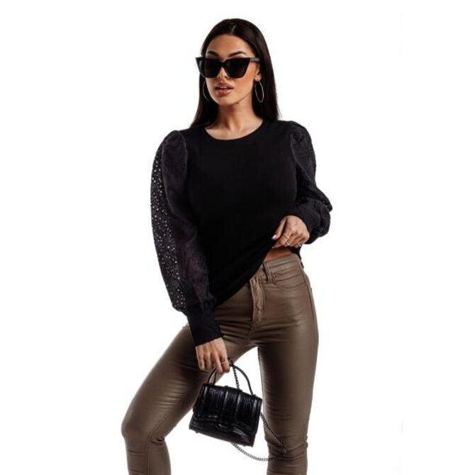 Dámská halenka LLR020 - černá Černá, M