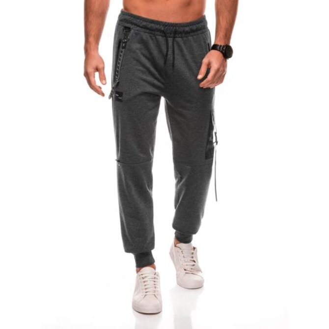 Pánské tepláky - šedé Šedá, XL/XXL