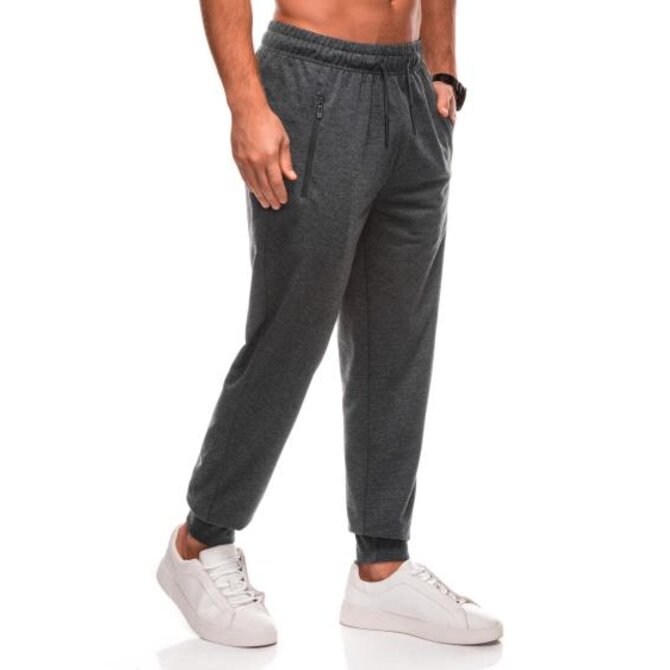 Pánské tepláky P1500 - tmavě šedé Tmavě šedá, XXL