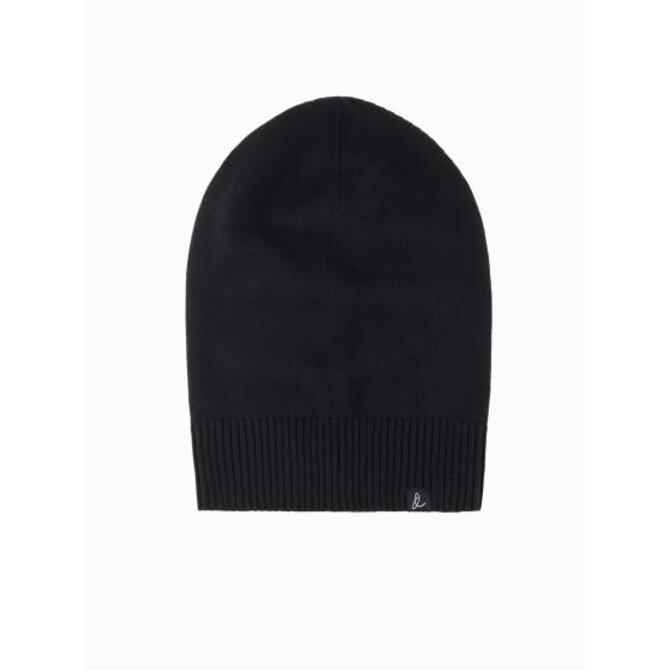 Pánská zimní čepice z bavlněného úpletu - černá V1 Černá, Univerzální