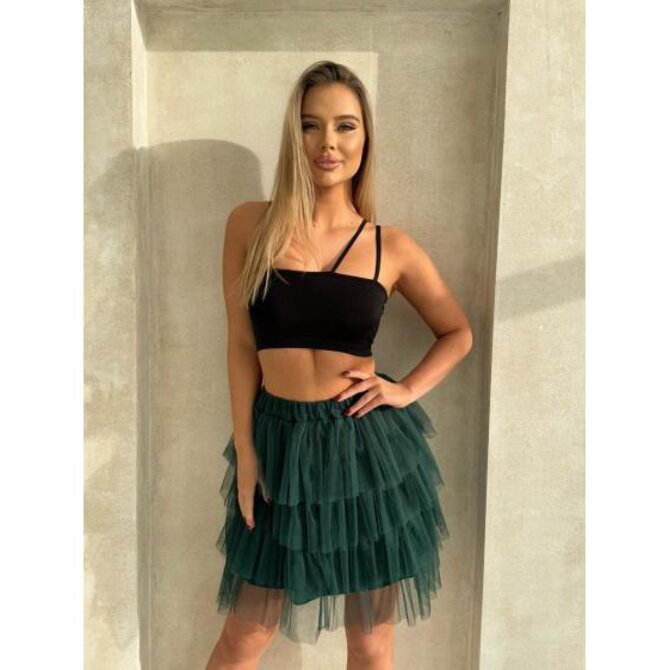 Dámská sukně GLR017 - černá Zelená, Univerzální