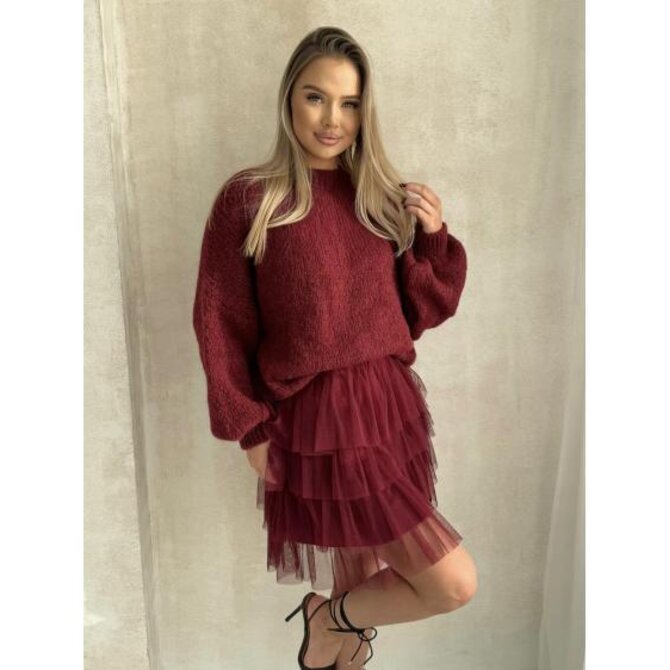 Dámská sukně GLR017 - černá Červená, Univerzální