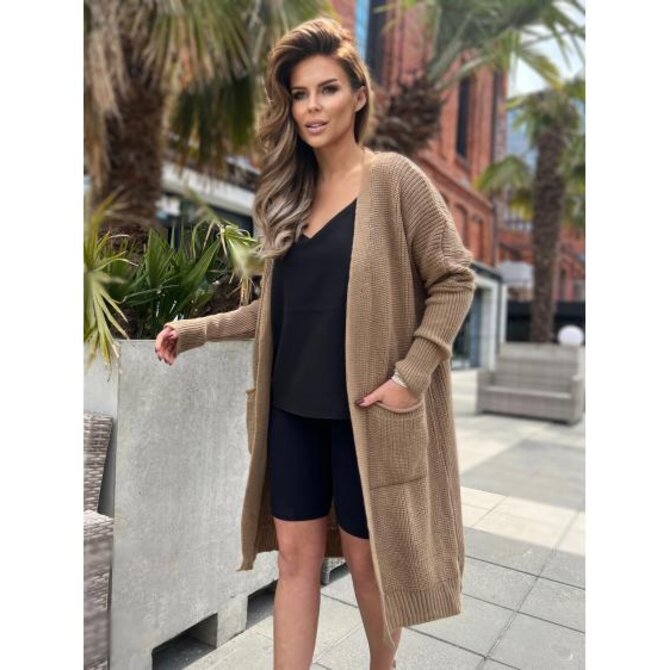 Dámský boxerský svetr ELR025 - vínový Hnědá, Univerzální