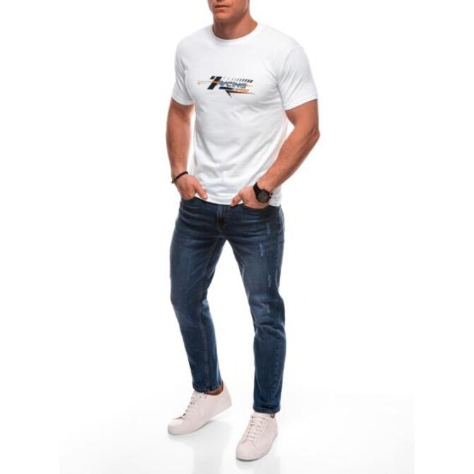 Pánské tričko S1982 - námořnická modrá Bílá, XXL