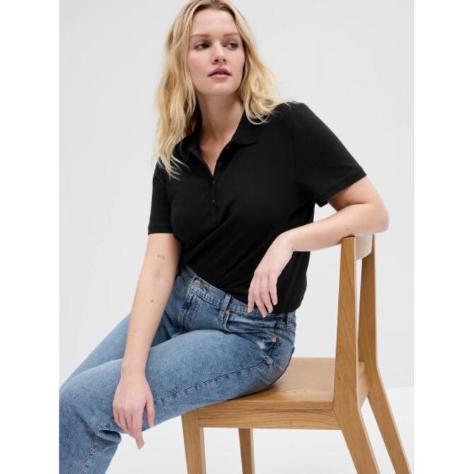 Polo tričko pique Černá, XXS