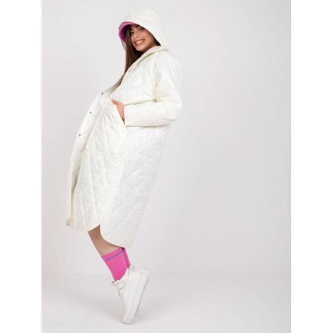 Dámská bunda dlouhá prošívaná Maule RUE PARIS ecru Ecru, S/M