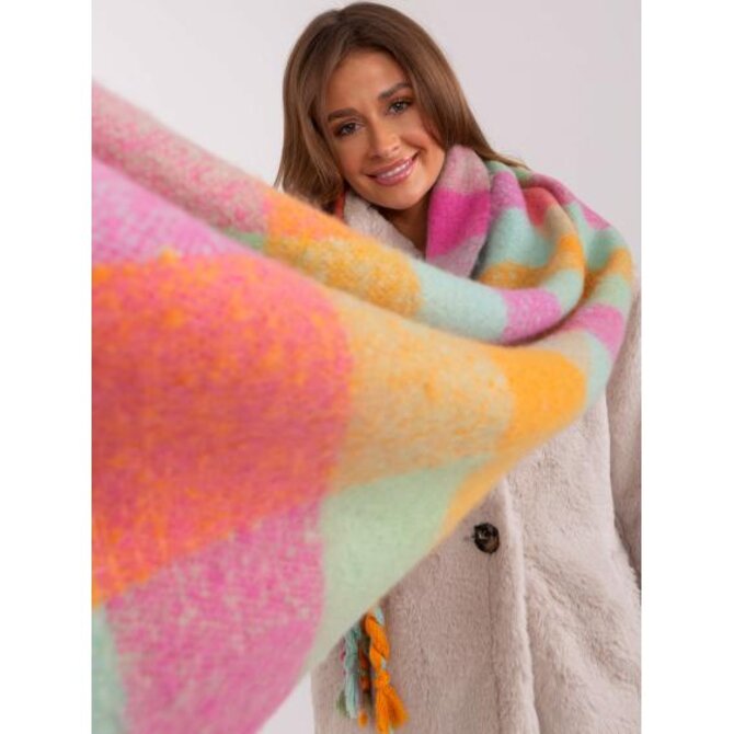 Dámská šála KEL růžová a mátová Růžová, Univerzální