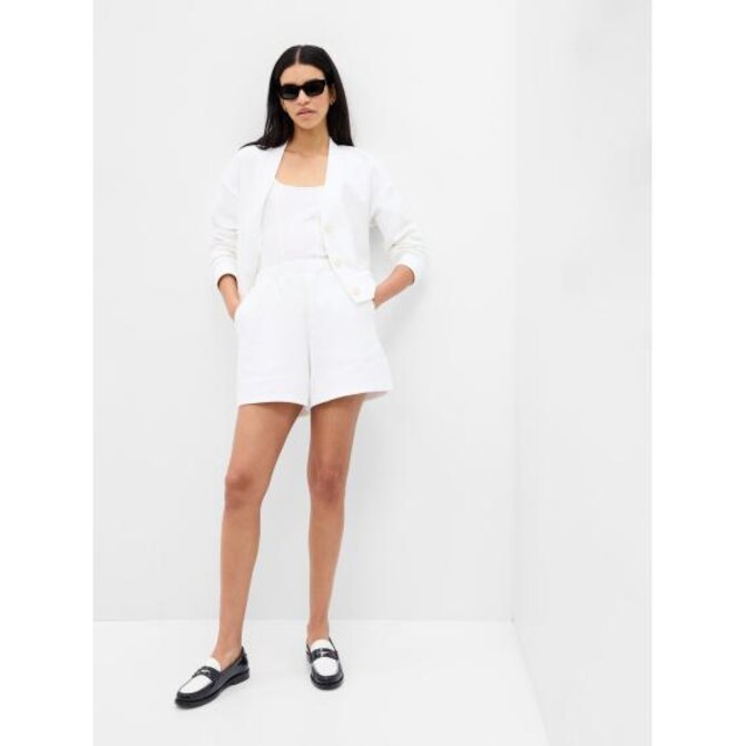 Kraťasy s pružným pasem Bílá, L