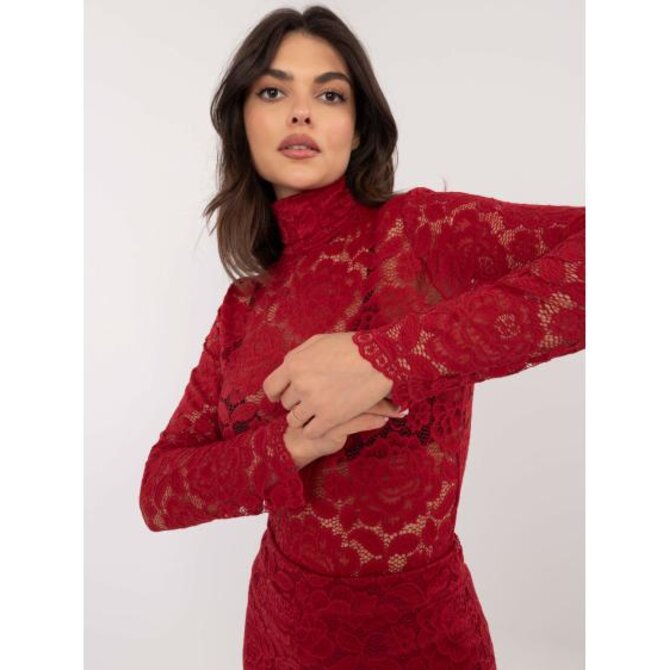 Červená krajková halenka ze soupravy Červená, Univerzální