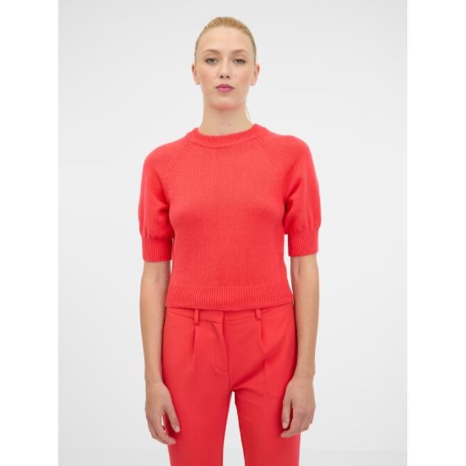 Červený dámský svetr s krátkým rukávem Červená, M