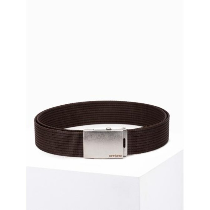 Pánský žíněný pás BRAIDEN hnědý Hnědá, Univerzální, Univerzální cm