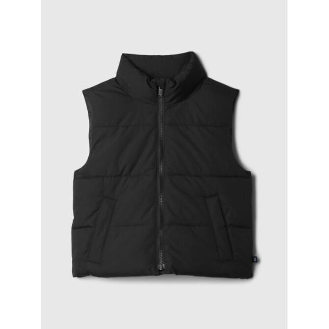 Dětská prošívaná nepromokavá vesta Černá, S