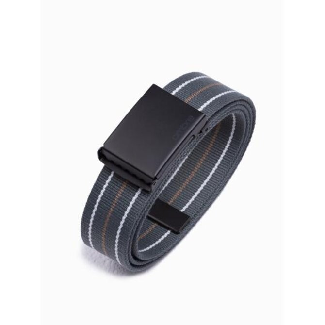 Pánský žíněný opasek PETER šedý Šedá, Univerzální, Univerzální cm