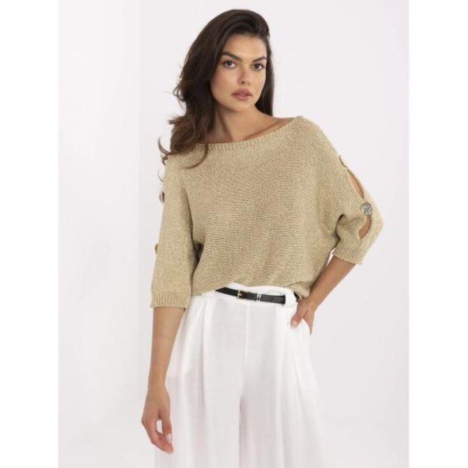 Špinavě fialový svetr plus size se vzory Žlutá, Univerzální