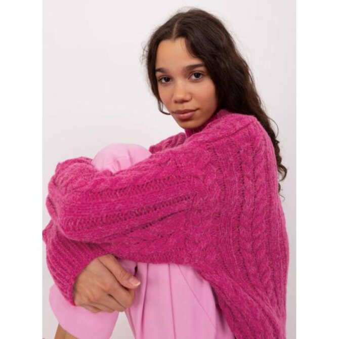 Světle béžový prolamovaný svetr s otvory BASIC FEEL GOOD Růžová, Univerzální