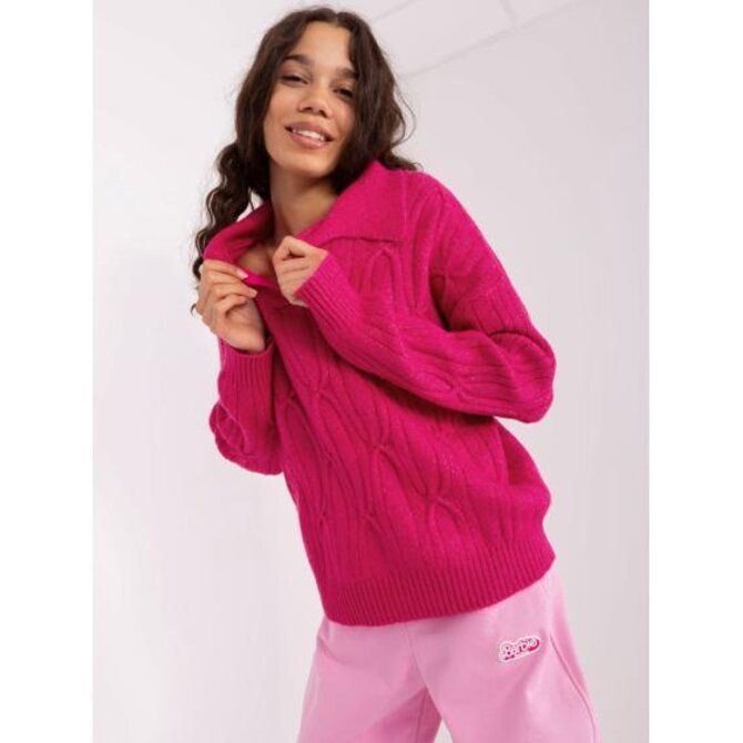 Černý oversize svetr s mašlí na zádech Růžová, Univerzální