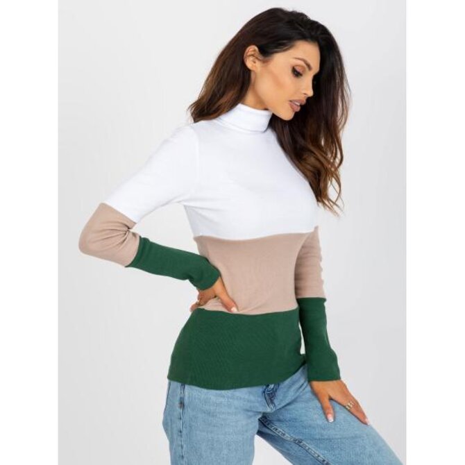 Fuchsiový klasický svetr s rolákem Vícebarevný, Univerzální