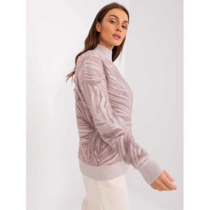 Fuchsiový klasický svetr s ozdobnými knoflíky Fialová, Univerzální