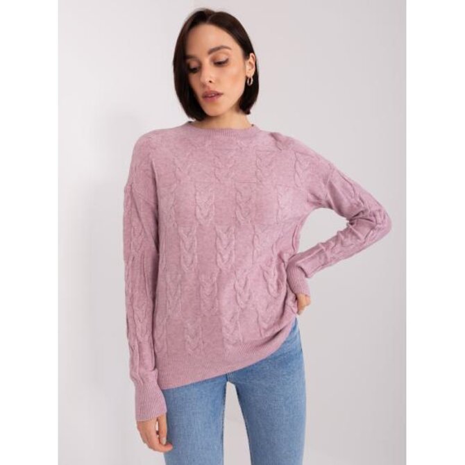 Pistáciový dámský netopýří svetr s nápisy Fialová, Univerzální