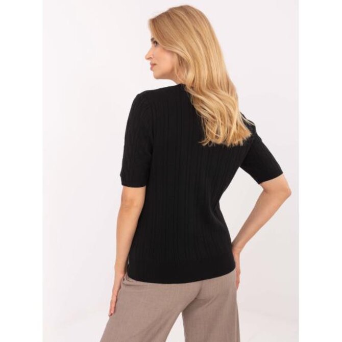 Černý dámský svetr s dlouhými rukávy Černá, Univerzální