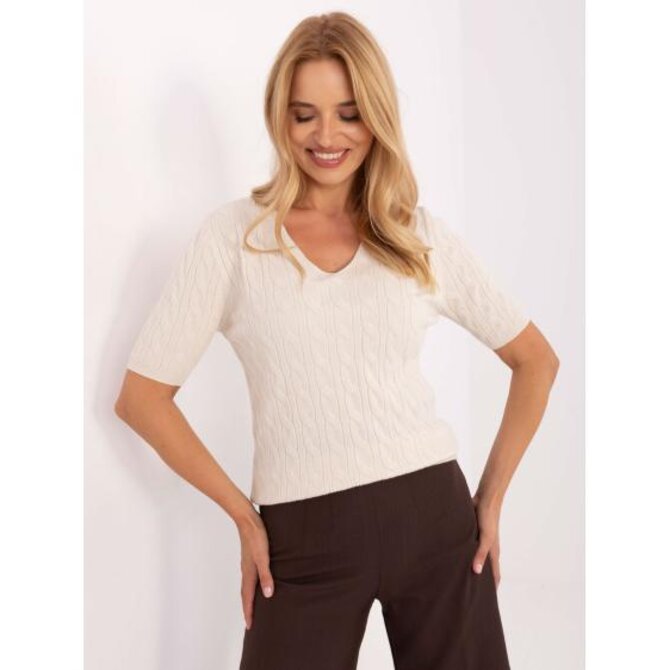 Fango dámský svetr s 3/4 rukávy Béžová, Univerzální