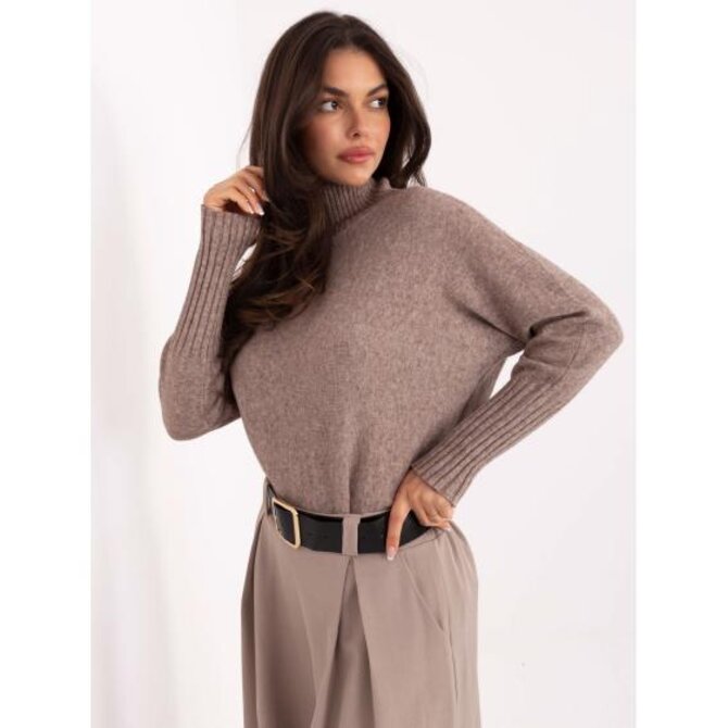 Fango svetr s rolákem oversize střihu RUE PARIS Vícebarevný, Univerzální