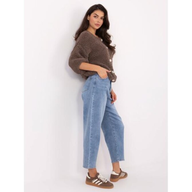 Fango dámský bouclé svetr s knoflíky Vícebarevný, Univerzální