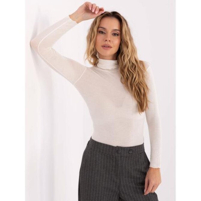 Ecru přiléhavá blůza z měkké látky Ecru, Univerzální