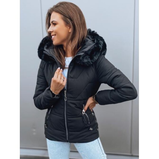 Dámská bunda LEMIN černá Černá, XXL