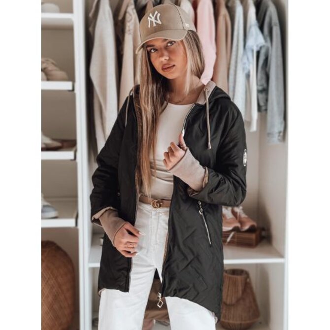 Dámská přechodová bunda s kapucí LUMERA černá Černá, S