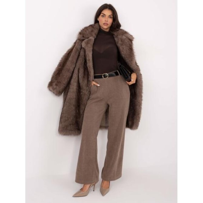 Hnědá přiléhavá blůza s viskózou Hnědá, Univerzální