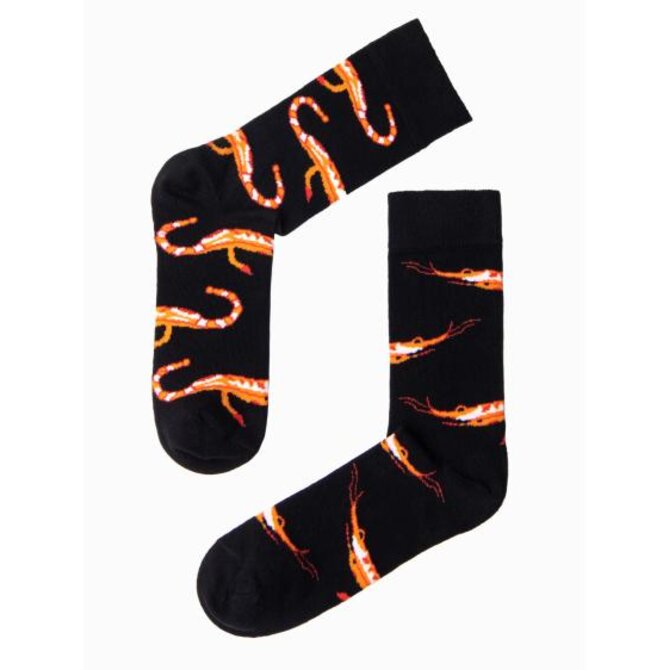 Pánské ponožky bílé U240-4 Černá, 39/42