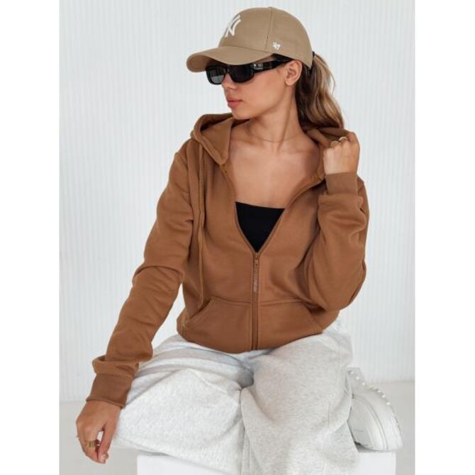 Dámská mikina VICTORIA hnědá BY1396 Karamelová, S
