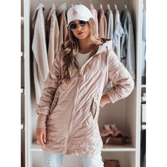 Dámská prošívaná přechodová bunda LIVIANA, růžová Růžová, S