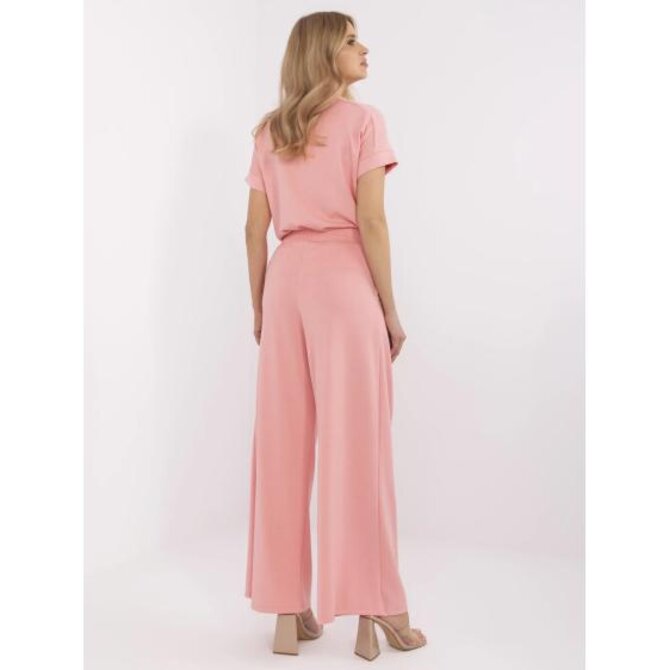 Broskvové teplákové kalhoty basic se záložkami Broskvová, Univerzální