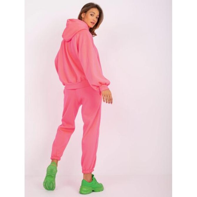 Fluo růžový dámský teplákový komplet s kapucí Liana Růžová, Univerzální